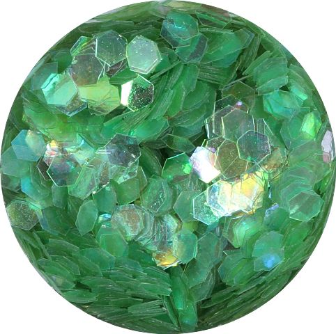 Ozdoby na nechty hexagonlne hologramy tmavo zelen