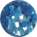 Ozdoby na nechty hexagonálne hologramy modré
